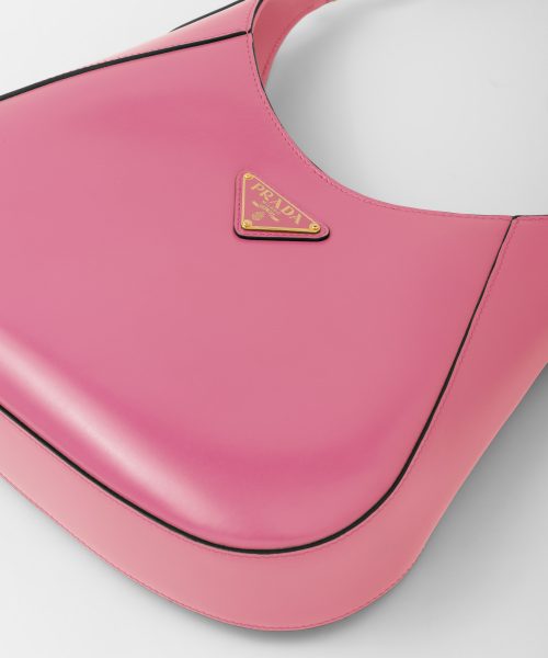 Leather Shoulder Bag Pink For Women 1BC179_2A3A_F0ZCL_V_OOO 10in/26cm