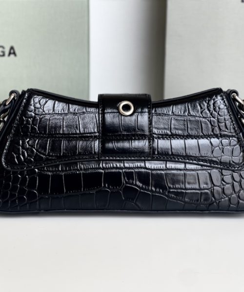 Lindsay Small Embossed Shoulder Bag In White/Pink/Black For Women 11.4in/29cm
