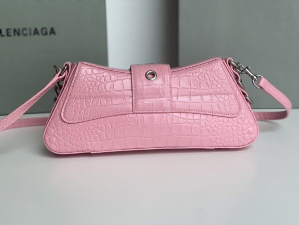 Lindsay Small Embossed Shoulder Bag In White/Pink/Black For Women 11.4in/29cm