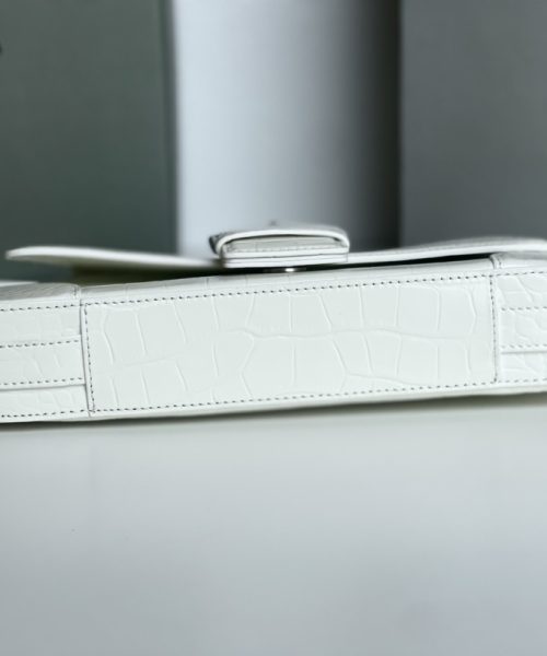 Lindsay Small Embossed Shoulder Bag In White/Pink/Black For Women 11.4in/29cm
