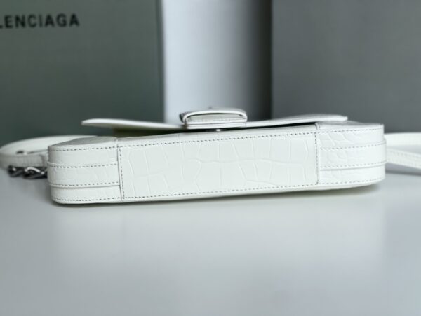 Lindsay Small Embossed Shoulder Bag In White/Pink/Black For Women 11.4in/29cm