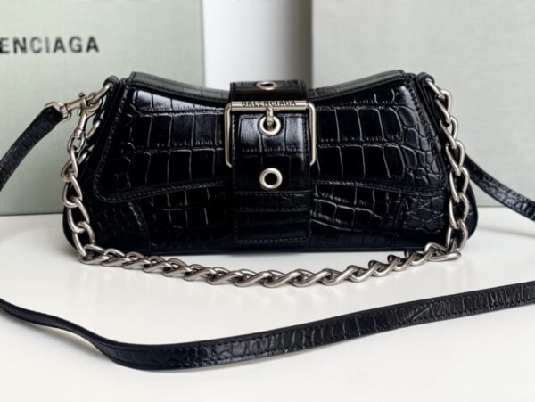 Lindsay Small Embossed Shoulder Bag In White/Pink/Black For Women 11.4in/29cm