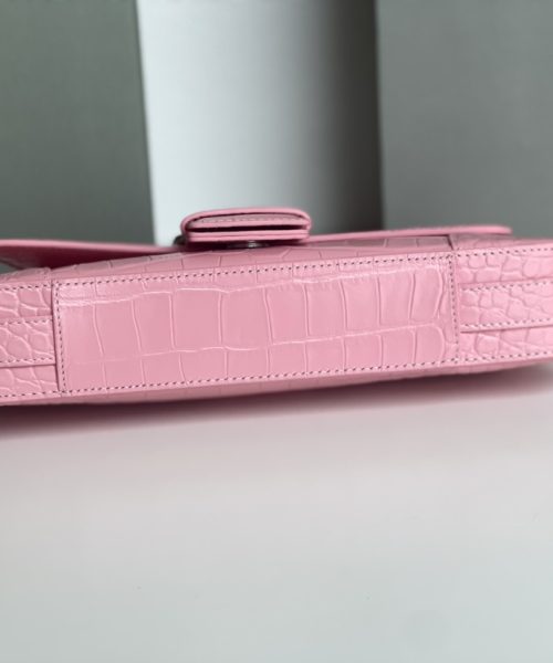 Lindsay Small Embossed Shoulder Bag In White/Pink/Black For Women 11.4in/29cm