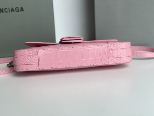 Lindsay Small Embossed Shoulder Bag In White/Pink/Black For Women 11.4in/29cm