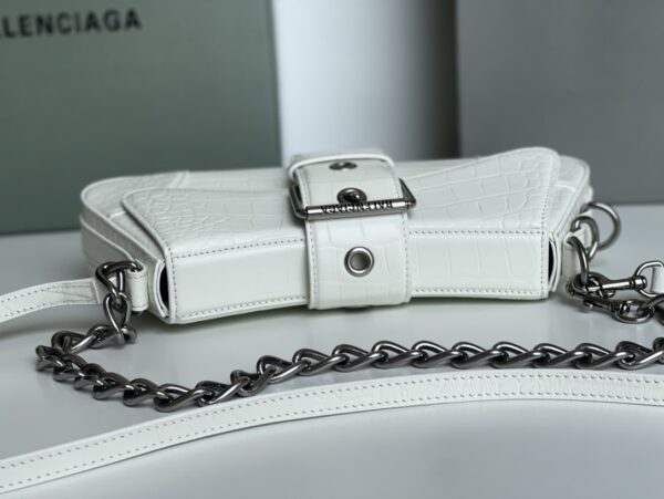 Lindsay Small Embossed Shoulder Bag In White/Pink/Black For Women 11.4in/29cm