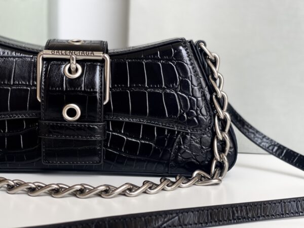 Lindsay Small Embossed Shoulder Bag In White/Pink/Black For Women 11.4in/29cm