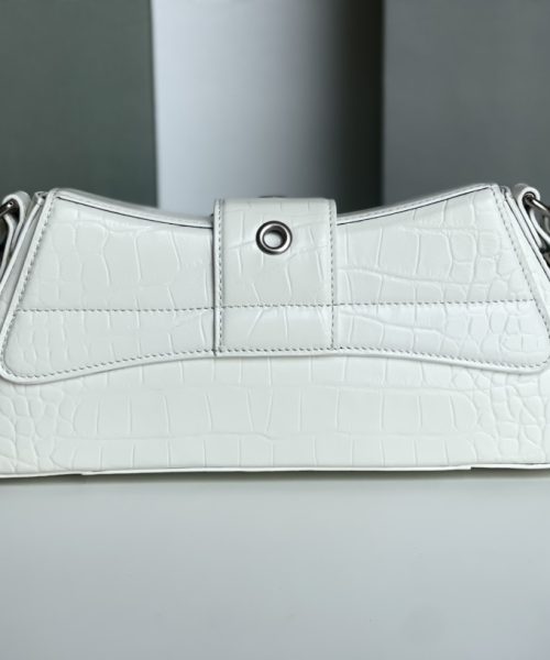 Lindsay Small Embossed Shoulder Bag In White/Pink/Black For Women 11.4in/29cm