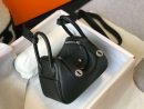 1:1 Replica Lindy Mini Black/Dark Green For Women 19cm / 7.4in