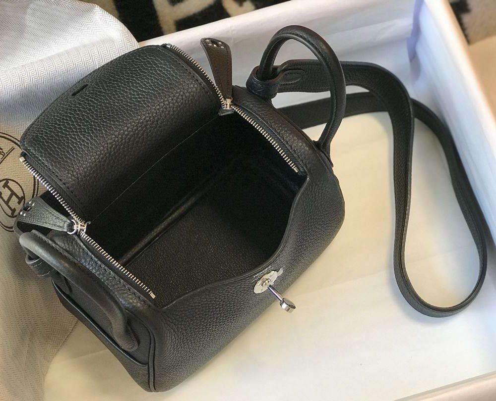 1:1 Replica Lindy Mini Black/Dark Green For Women 19cm / 7.4in