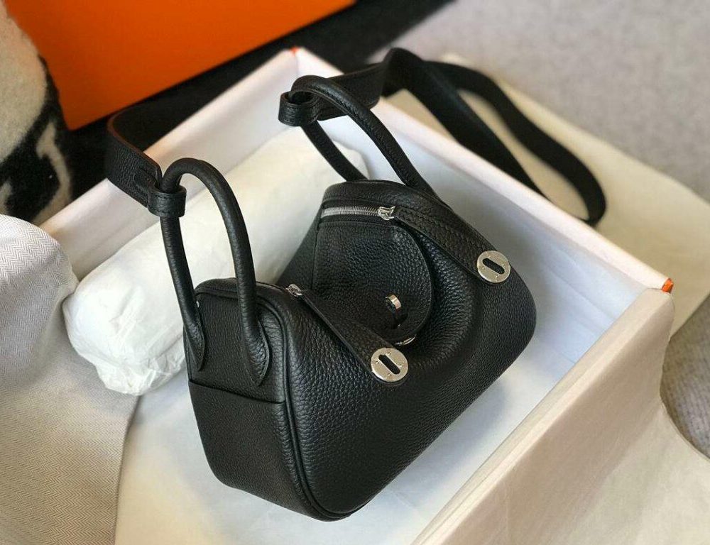 1:1 Replica Lindy Mini Black/Dark Green For Women 19cm / 7.4in