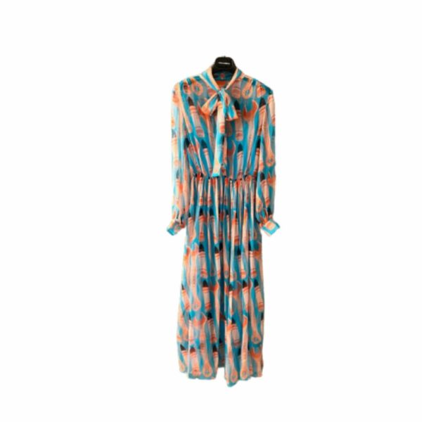 Lipstick And Tool Print Dress Multicolor For Women