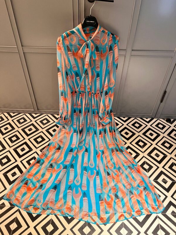 Lipstick And Tool Print Dress Multicolor For Women