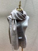 Loewe Anagram In Wool And Cashmere Beige Scarf 180cm/71in 