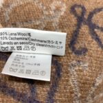 Loewe Anagram In Wool And Cashmere Navy/Brown Scarf 180cm/71in 0010478220 