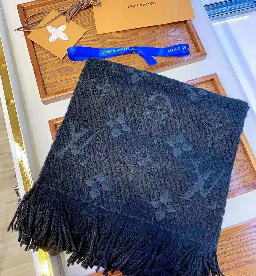 Logomania Scarf Dark Blue For Women