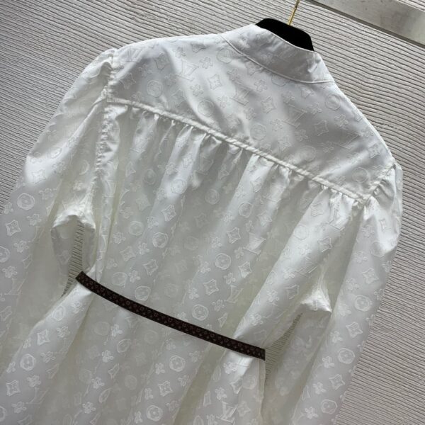 Long Dress With Belt White For Women