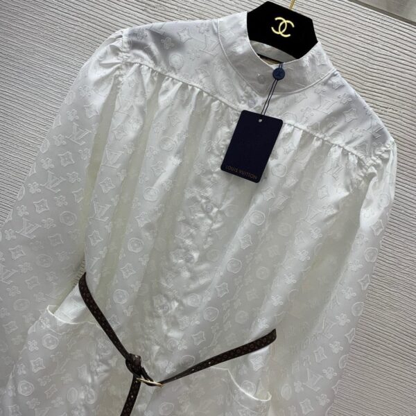 Long Dress With Belt White For Women