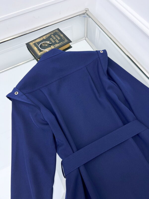 Long-Sleeved Epaulette Shirt Dress Blue For Women 1AB6LV