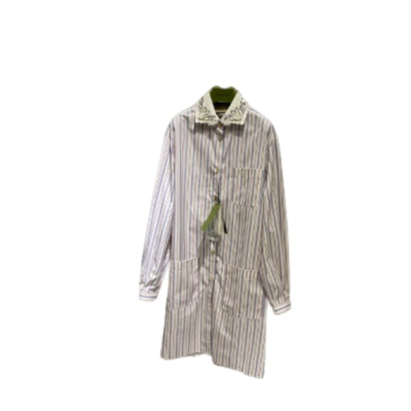 Long Sleeves Shirt Dress White For Women