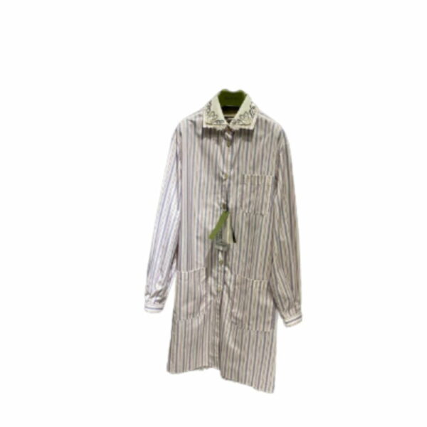 Long Sleeves Shirt Dress White For Women