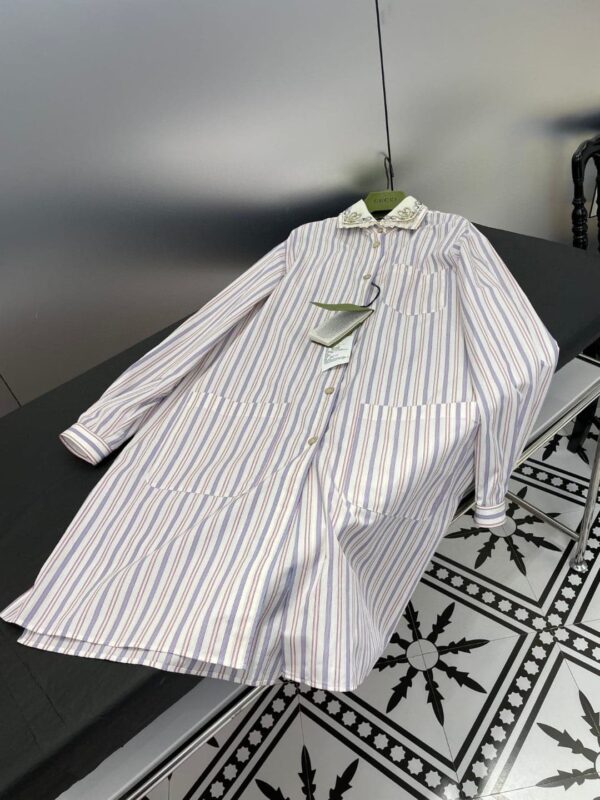 Long Sleeves Shirt Dress White For Women