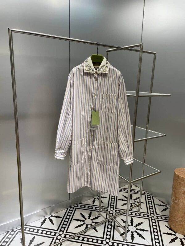 Long Sleeves Shirt Dress White For Women