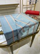 Loro Piana Long Island Stole Linen and Silk in Blue Scarf 205cm/80in 