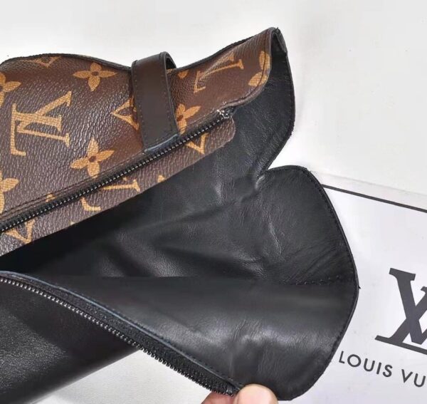 Louis Vuitton Afterglow Platform Ankle Boot Patent Monogram Material Black For Women LV 1A9SEE