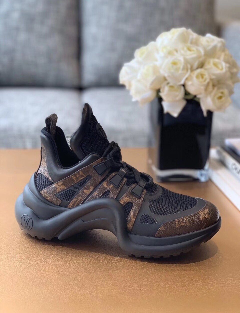Louis Vuitton Archlight Sneakers Calfskin Leather Fall/Winter 2019 Collection 1A589P Black/Brown