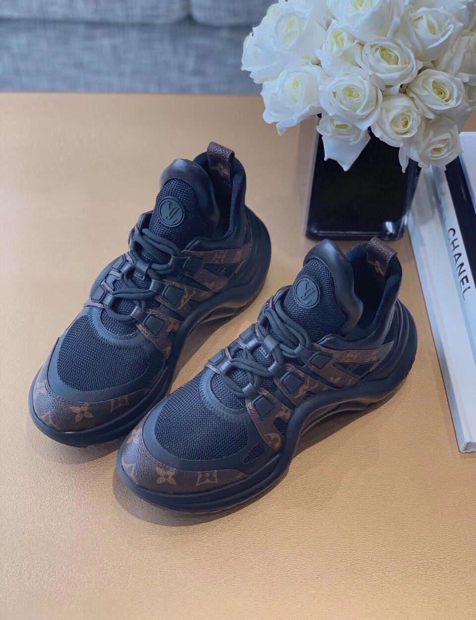 Louis Vuitton Archlight Sneakers Calfskin Leather Fall/Winter 2019 Collection 1A589P Black/Brown