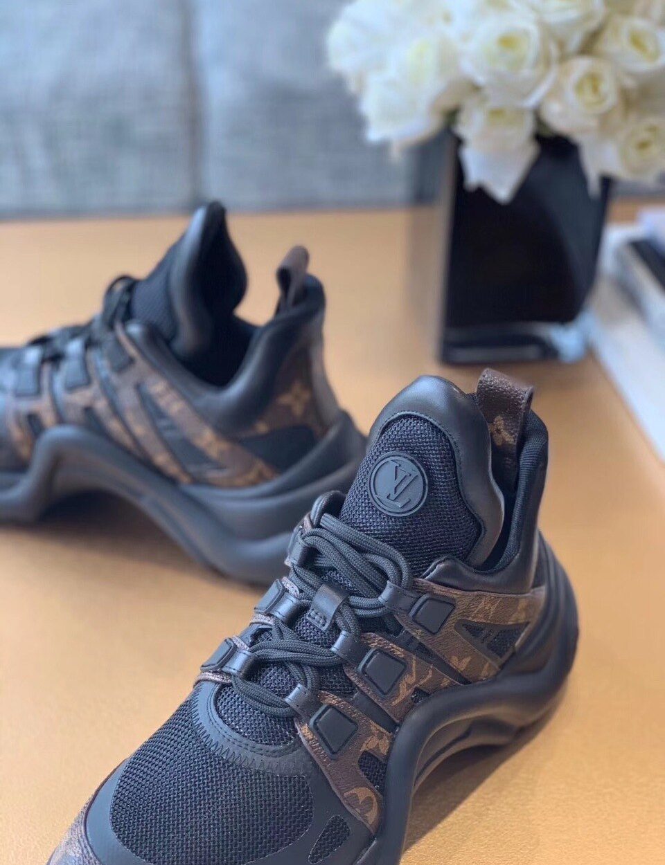 Louis Vuitton Archlight Sneakers Calfskin Leather Fall/Winter 2019 Collection 1A589P Black/Brown