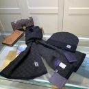 Louis Vuitton Beanie & Scarf Set In Black 