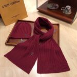 Louis Vuitton Beanie & Scarf Set In Red 