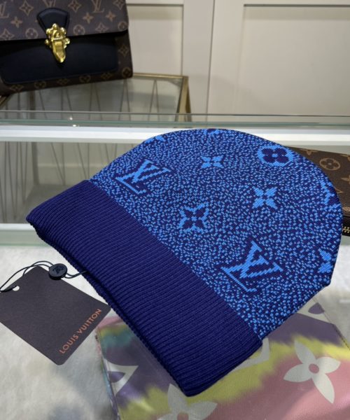 Louis Vuitton Beanie In Blue LV Headwear