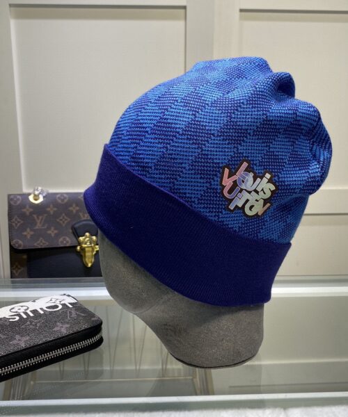 Louis Vuitton Beanie In Blue LV Headwear