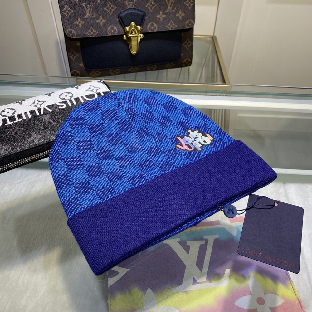 Louis Vuitton Beanie In Blue LV Headwear - Image 3