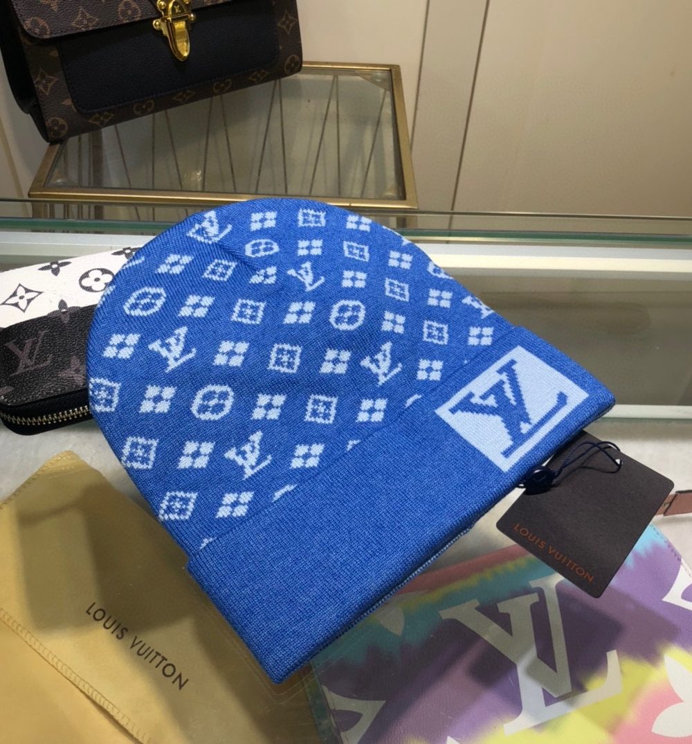 Louis Vuitton Beanie In Blue LV Headwear