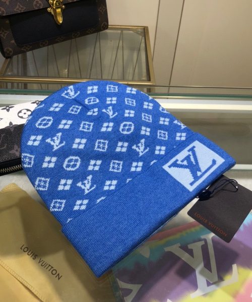 Louis Vuitton Beanie In Blue LV Headwear