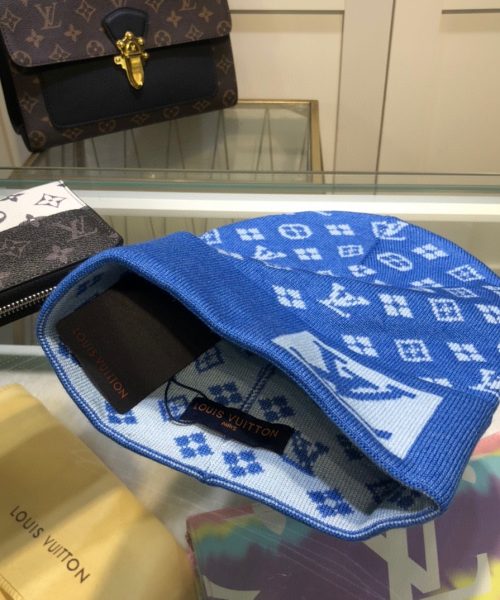 Louis Vuitton Beanie In Blue LV Headwear