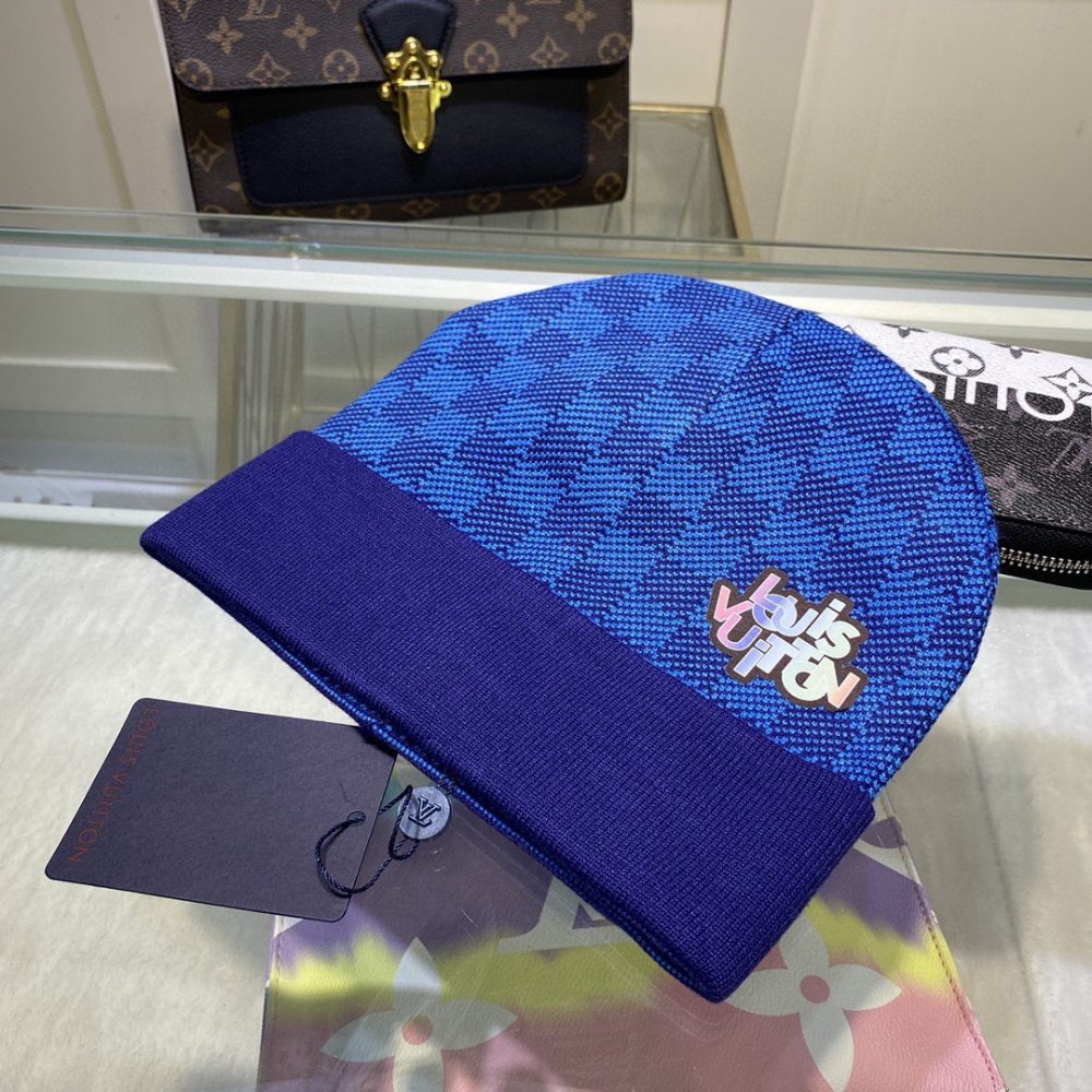 Louis Vuitton Beanie In Blue LV Headwear - Image 2