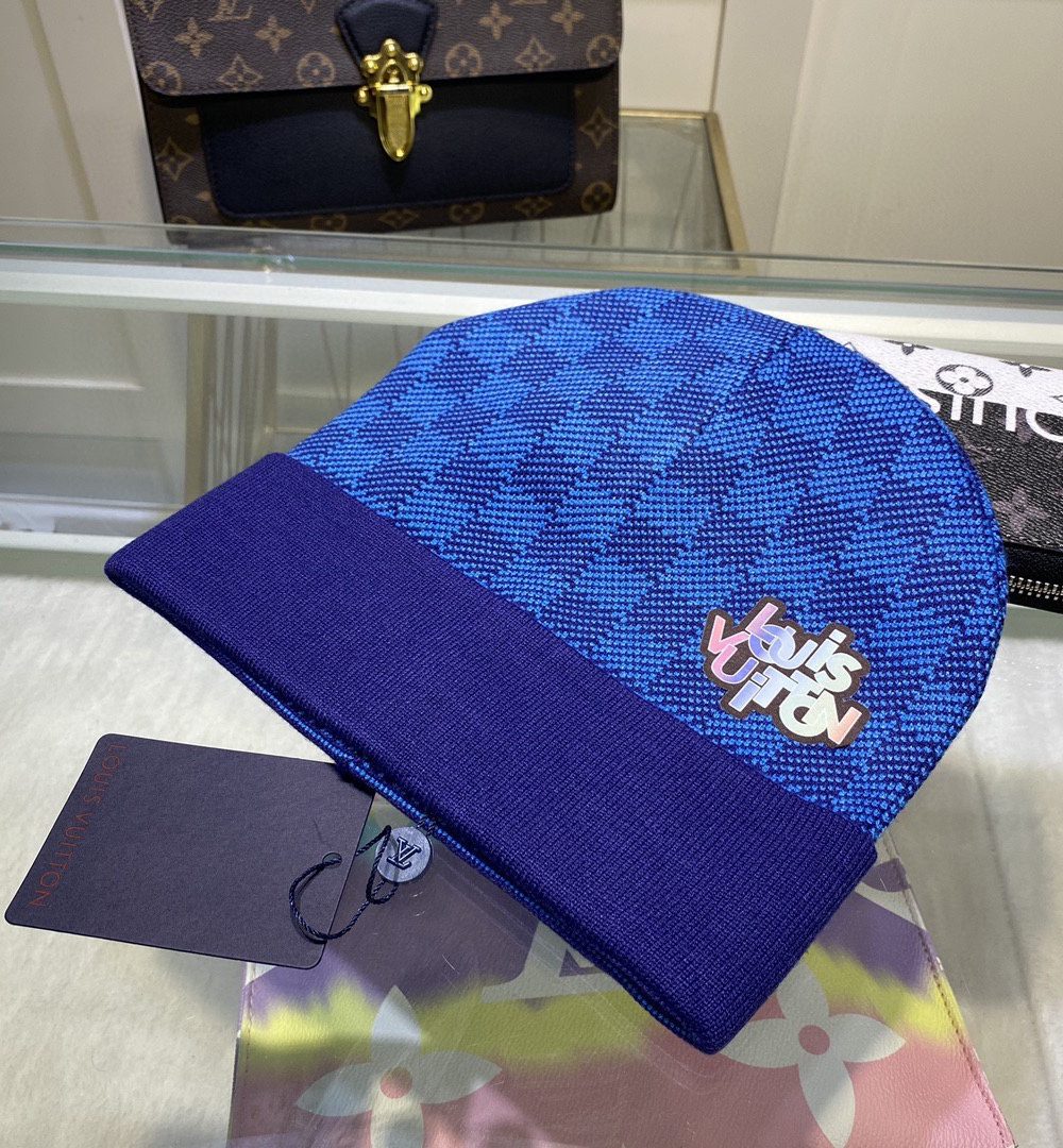 Louis Vuitton Beanie In Blue LV Headwear