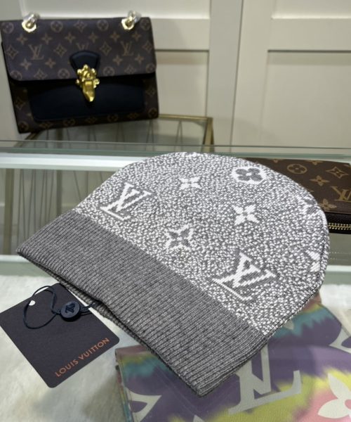 Louis Vuitton Beanie In Grey LV Headwear