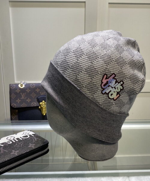 Louis Vuitton Beanie In Grey LV Headwear