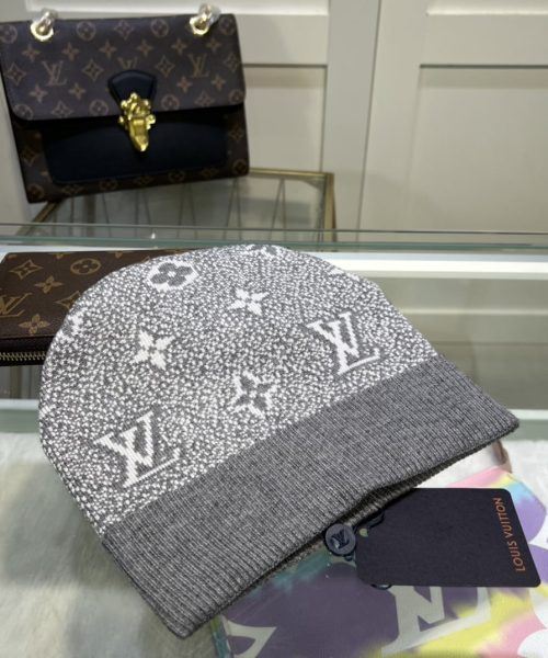 Louis Vuitton Beanie In Grey LV Headwear