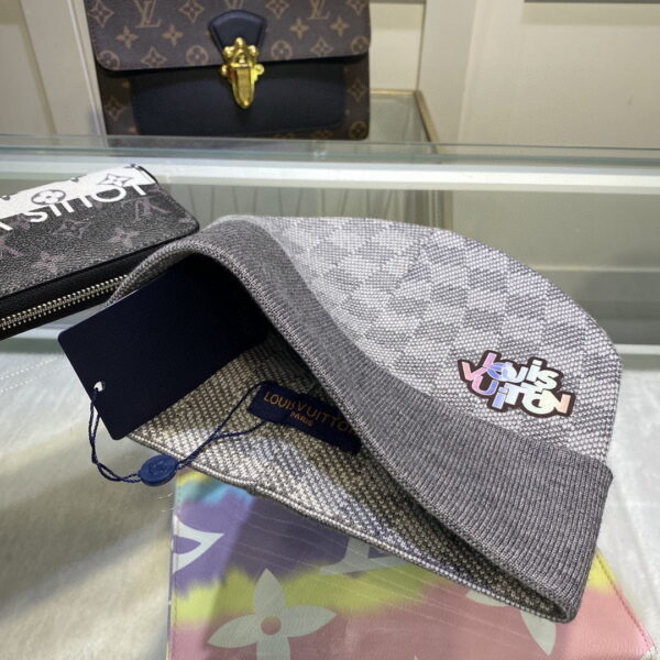 Louis Vuitton Beanie In Grey LV Headwear
