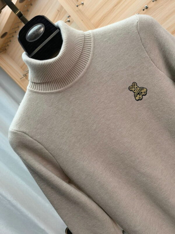 Louis Vuitton Bear Logo Neck Jumper Sweater Beige For Men
