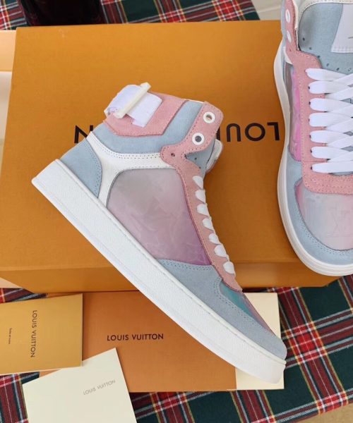 Louis Vuitton Boombox Sneaker Boot Calfskin Leather Spring/Summer Collection White/Blue/Pink