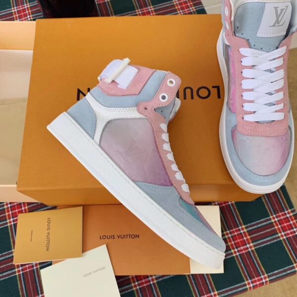 Louis Vuitton Boombox Sneaker Boot Calfskin Leather Spring/Summer Collection White/Blue/Pink
