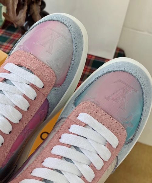 Louis Vuitton Boombox Sneaker Boot Calfskin Leather Spring/Summer Collection White/Blue/Pink