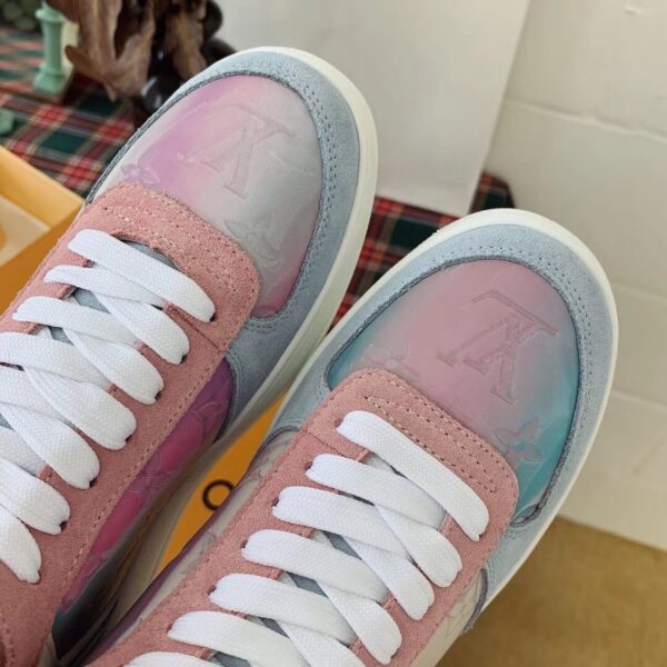Louis Vuitton Boombox Sneaker Boot Calfskin Leather Spring/Summer Collection White/Blue/Pink